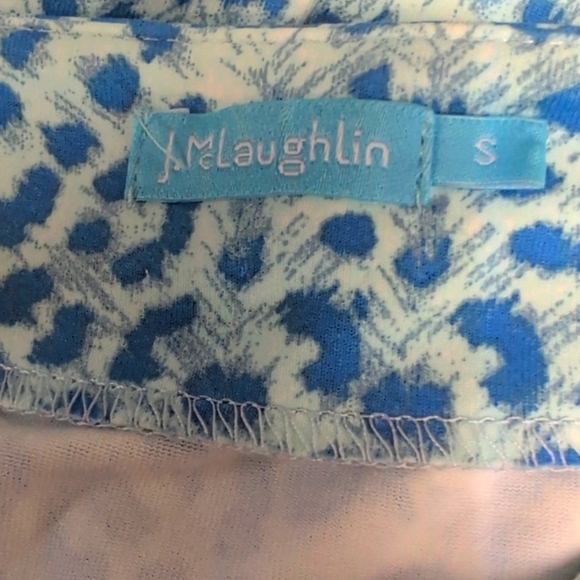 J. McLaughlin Catalina Cloth Sage Rouched Side Animal Print Dress Small EUC - Picture 6 of 7